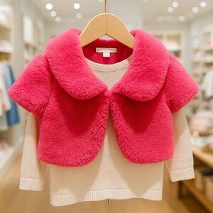 ✨So cute for little girls! ✨Faux fur vest from Gymboree